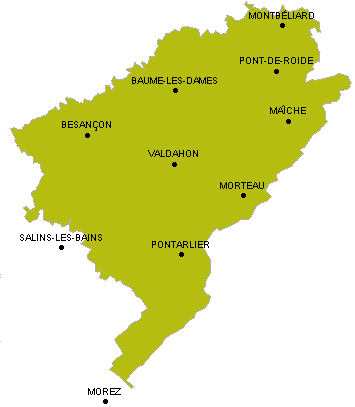 carte departement doubs