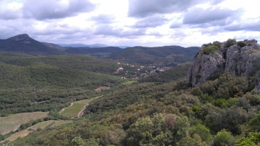 CABRIERES  - LES RUINES DU CHATEAU-herault
