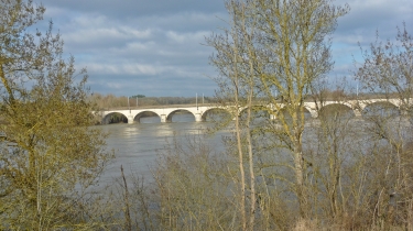 VILLANDRY - LE BEC DU CHER - LA VALLEE ALLUVIALE - LE MENHIR LA PIERRE AUX JONC-indre-et-loire