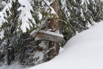 CRET DU POULET (1726M) EN BOUCLE PAR LE LAC DES TAVERNES EN RAQUETTES A NEIGE-isere