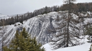 SAUZE - LE RAVIN DES BOUBOUTES PAR LE DESSUS EN RAQUETTES A NEIGE-alpes-de-haute-provence