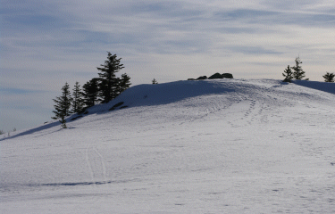 La croix de Bauzon en raquettes-ardeche